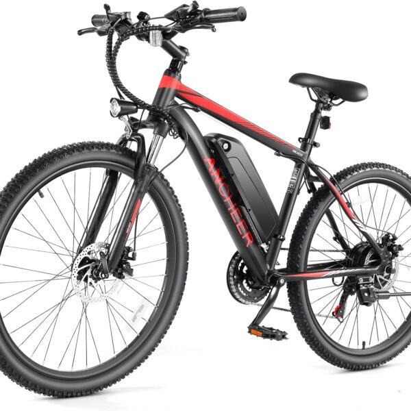 ANCHEER Electric Bike for Adults, [Peak 750W Motor] Electric Mountain Bike, 26" Sunshine Commuter Ebike, 55 Miles 22MPH Electric Bicycle with 48V/374Wh Battery, LCD Display, 21Speed, UL 2849 Certified