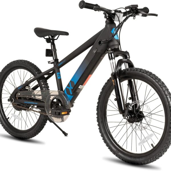 JOYSTAR 20 24 Inch Electric Bike for Kids Teens Ages 7+ with 250W Brushless Motor, 15 Miles 15MPH Electric Mountain Bicycle with Removable Battery, Safe Mini Ebikes with Dual Disc Brakes
